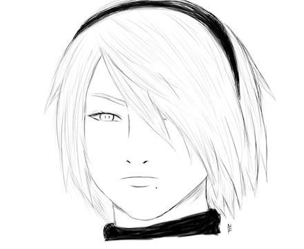 2B angry doodle